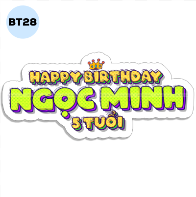 Bảng tên sinh nhật - BT28