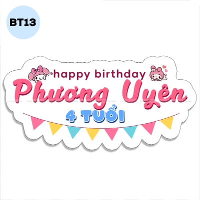 Bảng tên sinh nhật - BT13