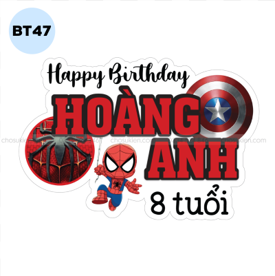 Bảng tên sinh nhật - BT47