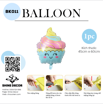 Bong bóng kiếng hình - BK011